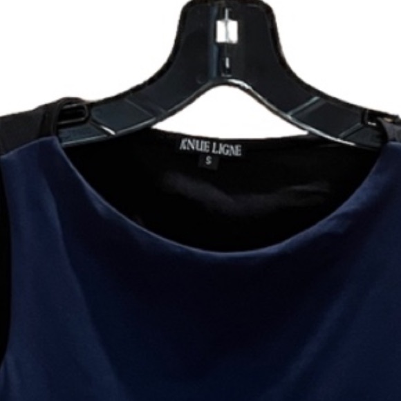 A'nue Ligne Navy Blue/Black Stretch Tank Top Size Small - Picture 4 of 8